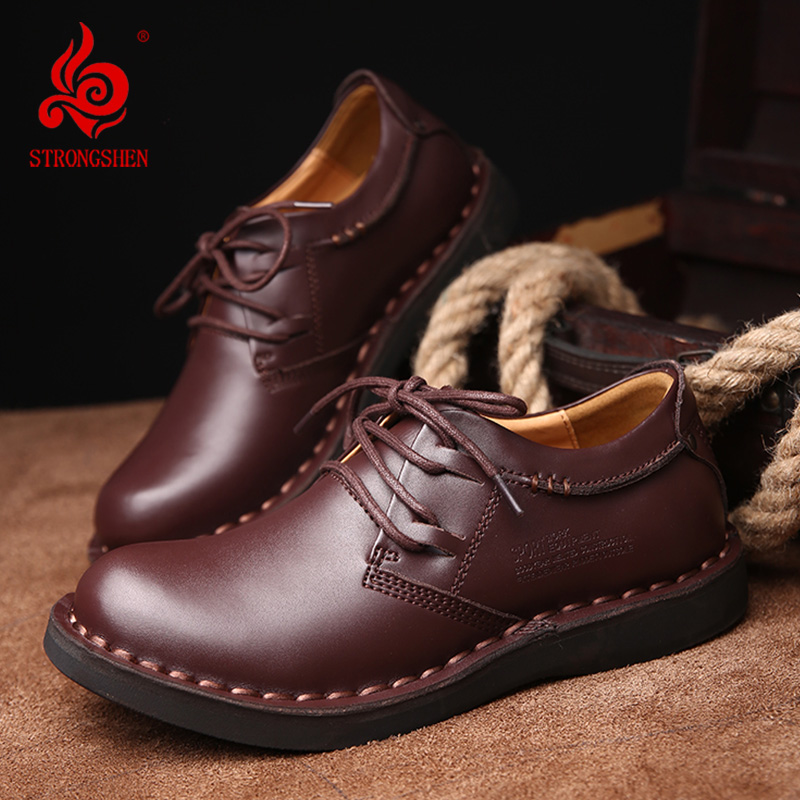 Men Shoes Louboutin - STRONGSHEN Męskie buty z prawdziwej skóry