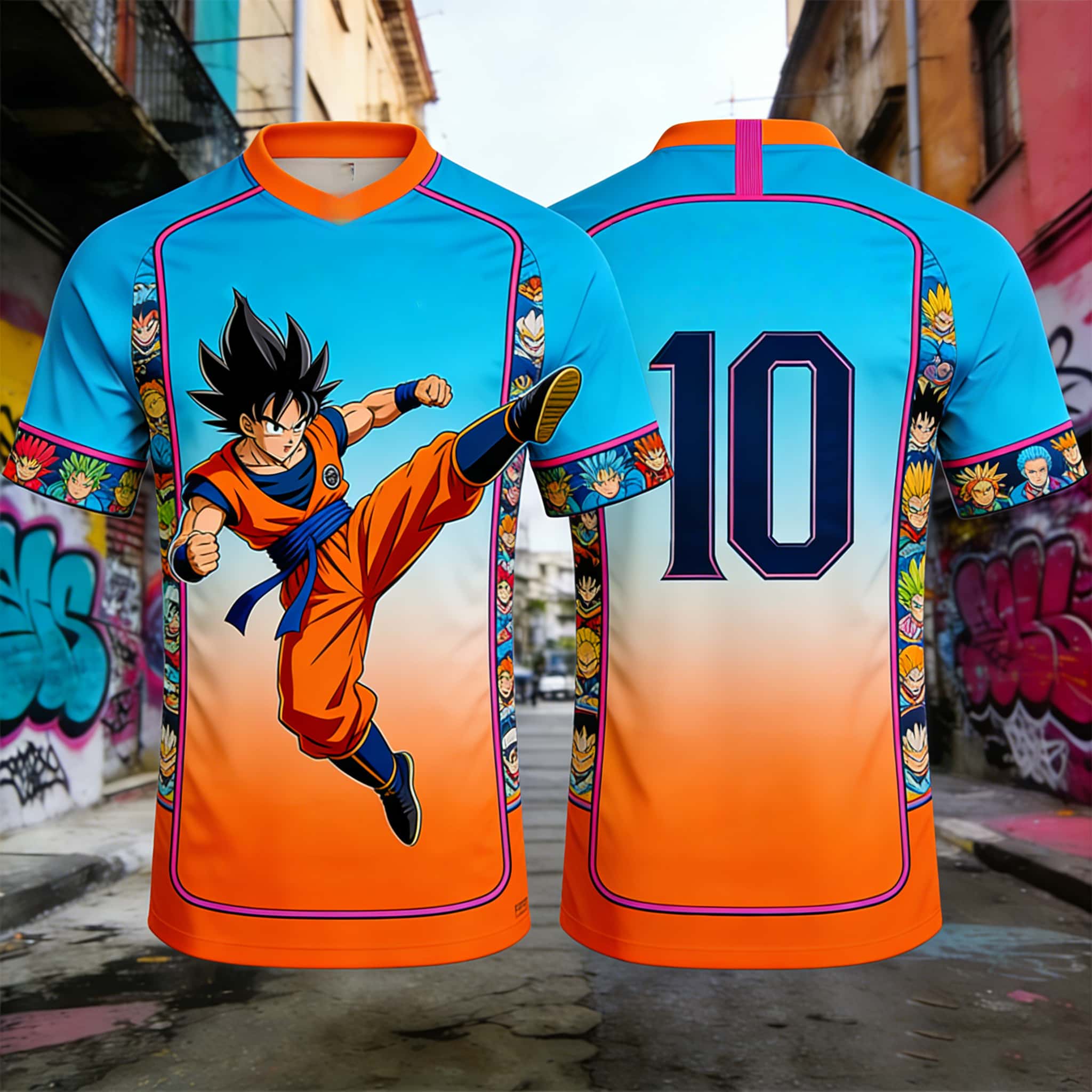 Men Shoes Vs Women - Koszulka 3D z nadrukiem Dragon Ball