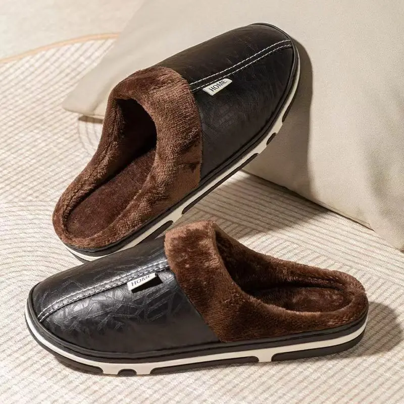 Men'S Shoes Qn - Męskie zimowe kapcie w dużych rozmiarach,