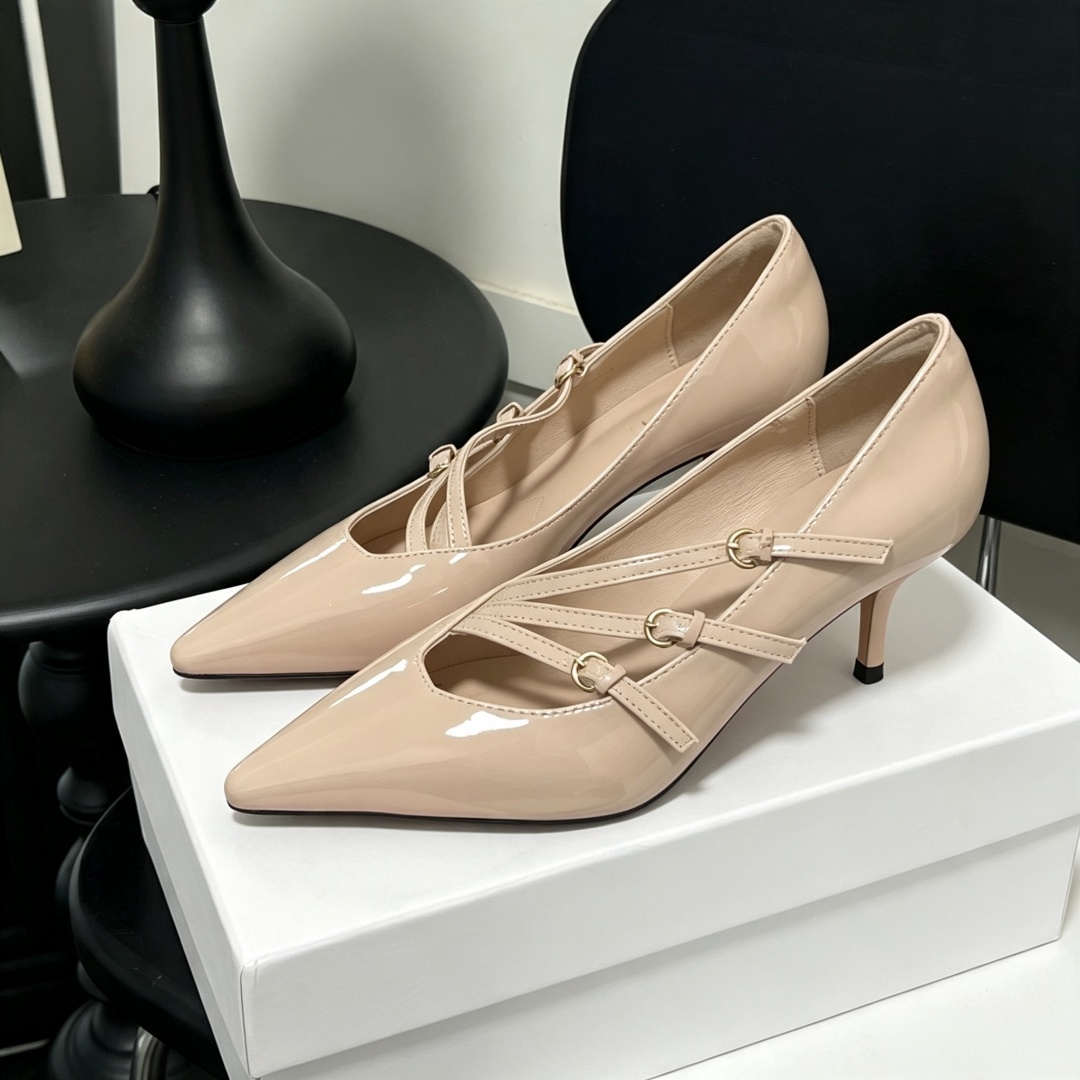 Dress Shoe Pointed - Luksusowe markowe buty damskie, 6 cm,