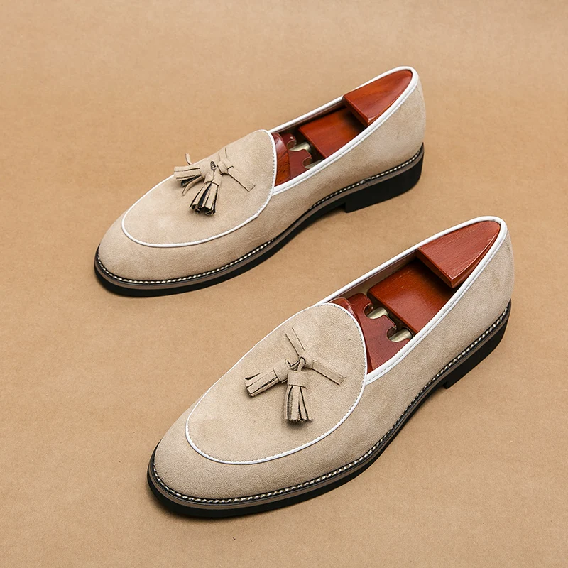 Men Shoes Louboutin - Włoska luksusowa marka zamszowe męskie mokasyny