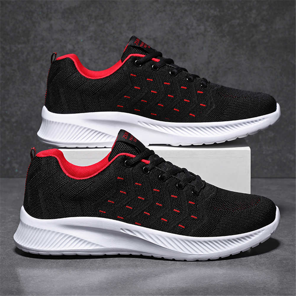 Men Shoes Models - Czarne sneakersy męskie typu casual, tkane