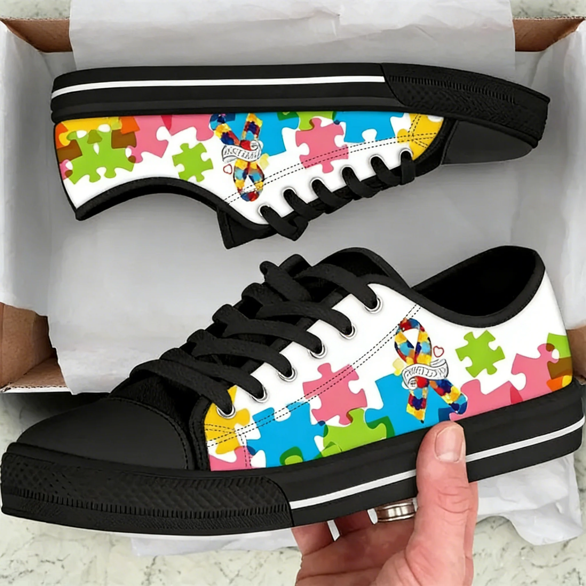 Men'S Shoes For Tennis - Damskie płócienne buty na płaskiej podeszwie