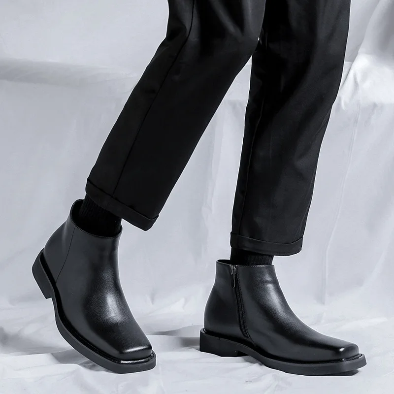 Czarne Nowe Modne Męskie Skórz – Men'S Shoes Qn recenzja i cena