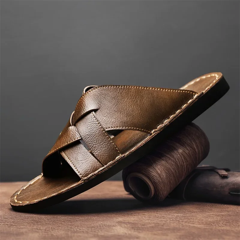 Męskie sandały z prawdziwej sk – Men'S Shoes Qn recenzja i cena