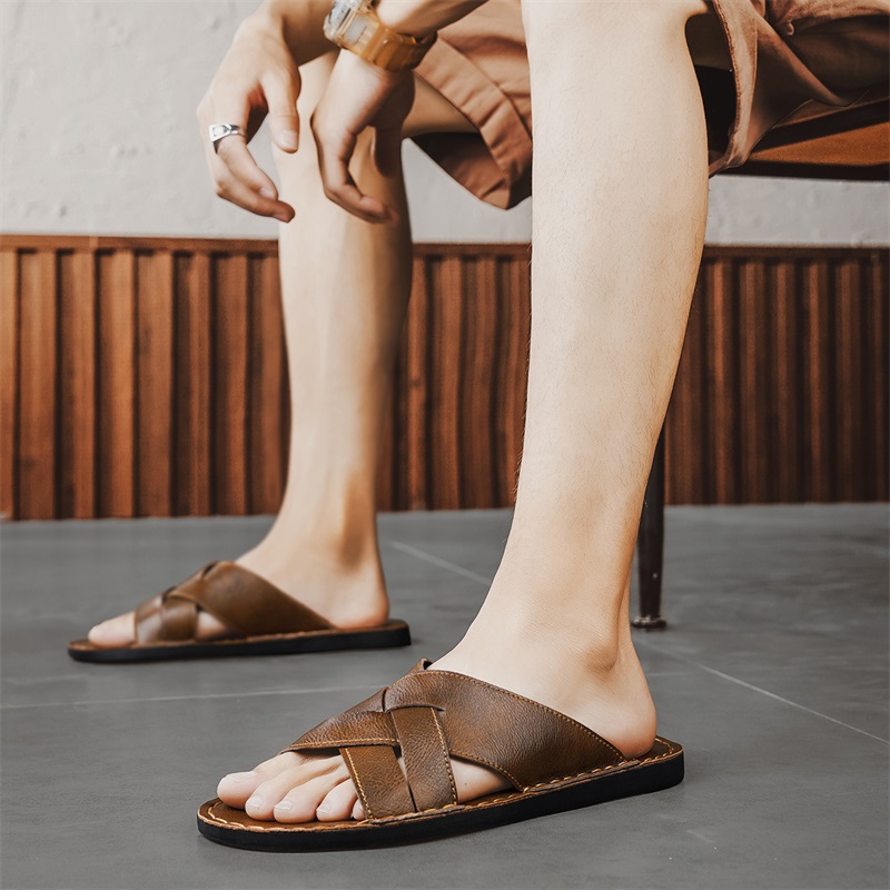 Męskie sandały z prawdziwej sk – Men'S Shoes Qn recenzja i cena