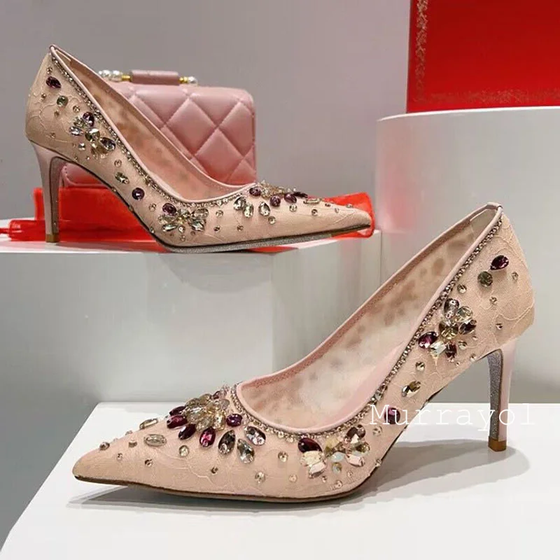 Czółenka z ozdobami z cyrkonii – Dress Shoe Pointed recenzja i cena