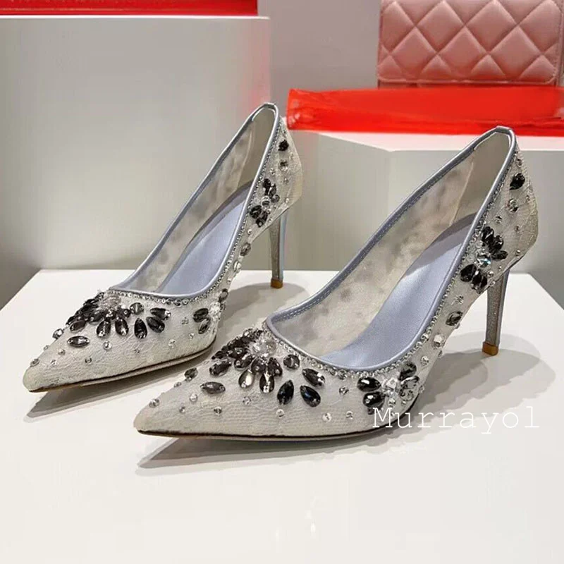 Czółenka z ozdobami z cyrkonii – Dress Shoe Pointed recenzja i cena