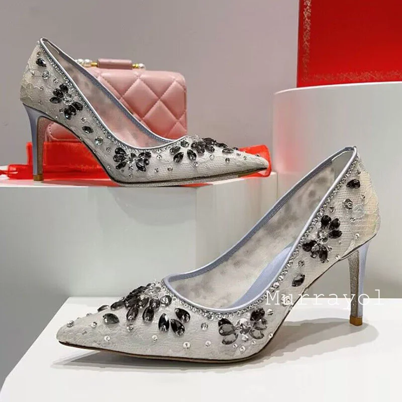 Czółenka z ozdobami z cyrkonii – Dress Shoe Pointed recenzja i cena