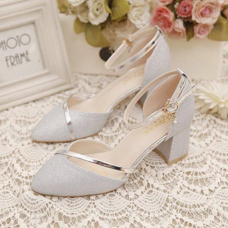 Damskie brokatowe czółenka na  – Dress Shoe Pointed recenzja i cena