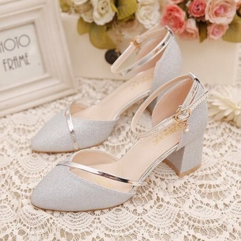 Damskie brokatowe czółenka na  – Dress Shoe Pointed recenzja i cena