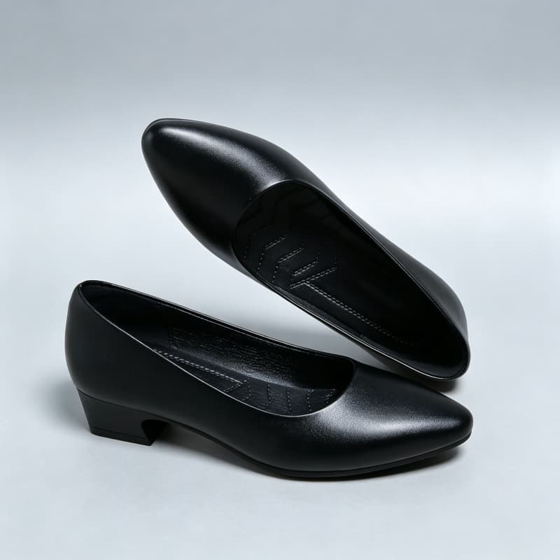 Eleganckie damskie czarne czół – Dress Shoe Pointed recenzja i cena